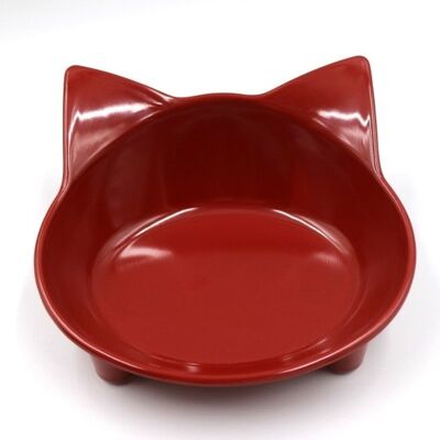 Cat Bowl - Deep red - China