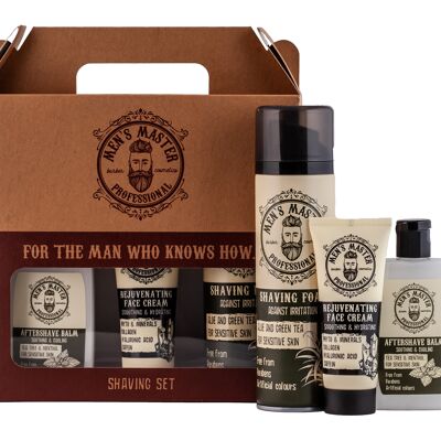 Gift Set For Men - Shaving Gift Set | Aftershave Balm + Face Cream + Shaving Cream