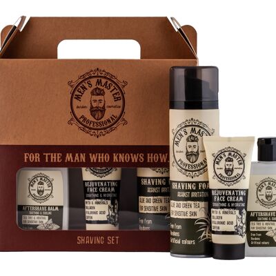 Gift Set For Men - Shaving Gift Set | Aftershave Balm + Face Cream + Shaving Cream