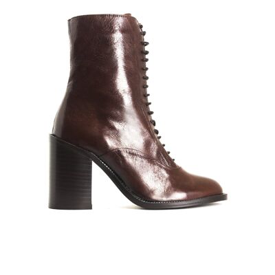 Richmond Brown Leather Booties
