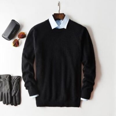 Cashmere 60 Round - black o-neck - S