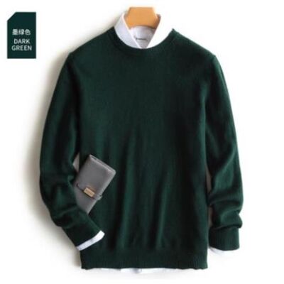 Cashmere 60 Round - Dark green o-neck - S