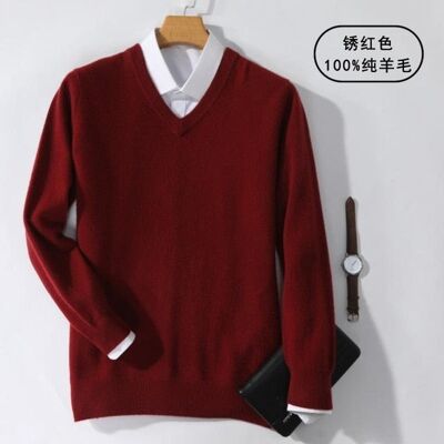 Cashmere 100 V - Dark red - M