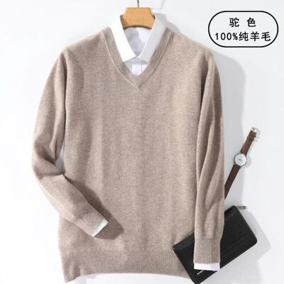 Cashmere 100 V - Camel - L