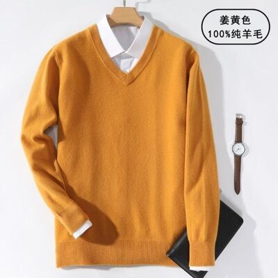 Cashmere 100 V - YELLOW - XL