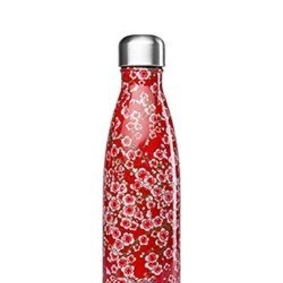 Thermoflasche 500 ml, Flowers rot