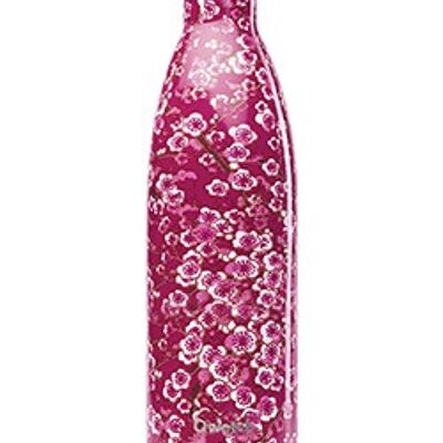 Bouteille thermos 750 ml, fleurs rose