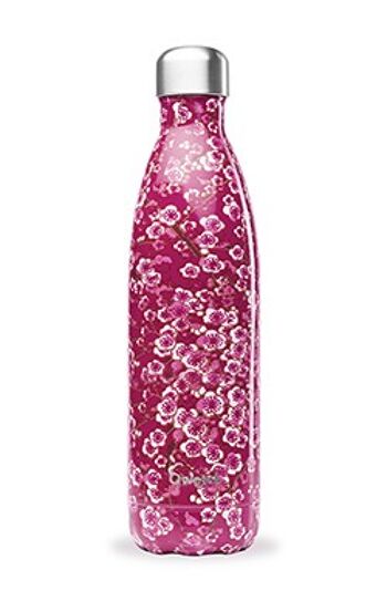 Bouteille thermos 750 ml, fleurs rose 1