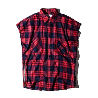 Dark - red plaid - M