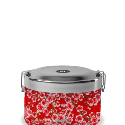 Lunch box 850 ml, Flowers red