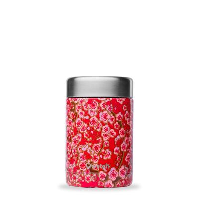 Lunch box 340 ml, Flowers red