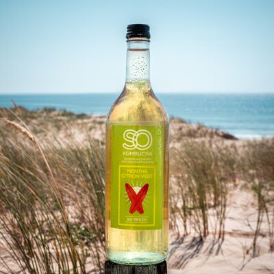 SO KOMBUCHA MINT LIME made from fermented green tea - 750 ml