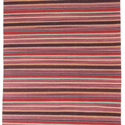 Hazan Kelim Stripes-H Viola Turchese 200 x 140 cm