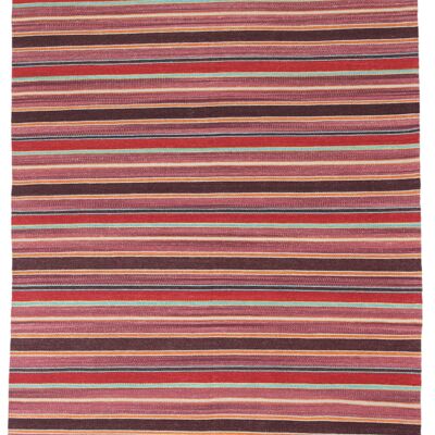 Hazan Kelim Stripes-H Purple Turquoise  295 x 200 cm