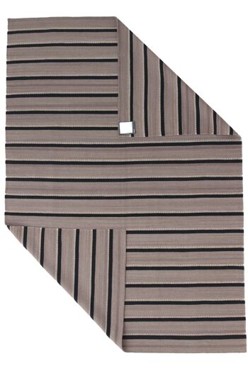 Hazan Kelim Stripes-H Beige Gris 200 x 140 cm 2