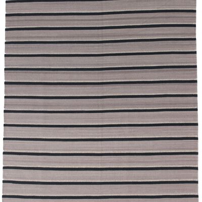 Hazan Kelim Streifen-H Beige Grau 235 x 170 cm