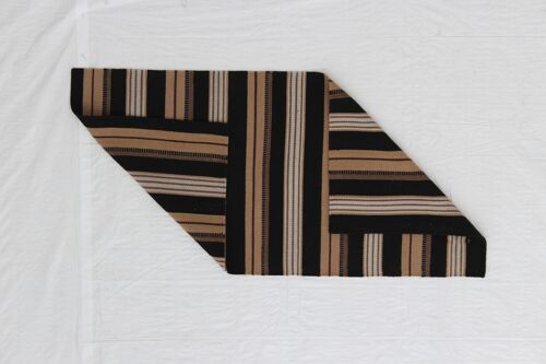 Hazan Kelim Stripes-H Brown Beige  135 x 65 cm