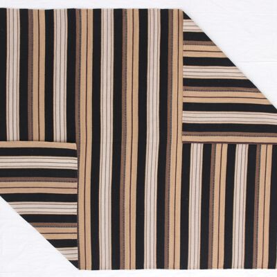 Hazan Kelim Stripes-H Marrone Beige 200 x 140 cm