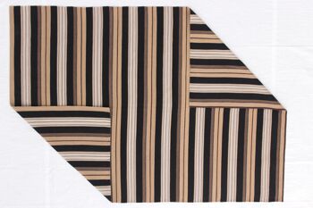 Hazan Kelim Stripes-H Marron Beige 200 x 140 cm 1