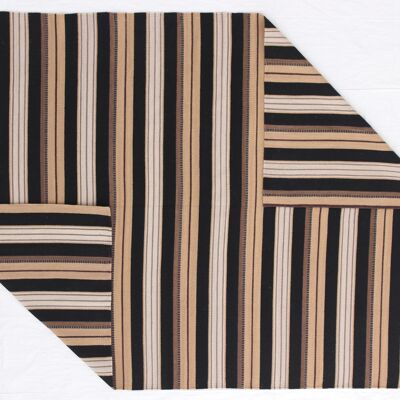 Hazan Kelim Stripes-H Brown Beige  200 x 140 cm