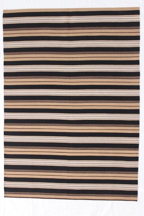 Hazan Kelim Stripes-H Brown Beige  235 x 170 cm