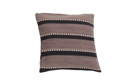 Hazan Kelim Cushion Stripes Beige Grey 45 x 45 cm