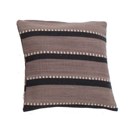 Hazan Kelim Cushion Stripes Beige Grey 45 x 45 cm