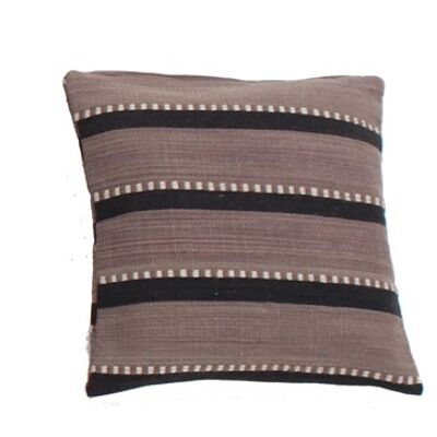 Hazan Kelim Cushion Stripes Beige Grey 45 x 45 cm