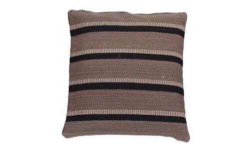 Hazan Kelim Cushion Stripes Beige Grey 60 x 60 cm