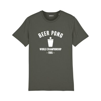 Camiseta "Campeonato mundial de Beer pong" - Hombre - Color caqui