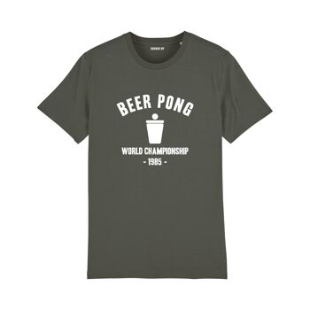 T-shirt "Beer pong world championship" - Homme - Couleur Kaki