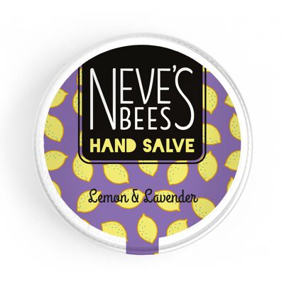 Neve's Bees Salve para manos de limón y lavanda - Lata de aluminio de 30 ml