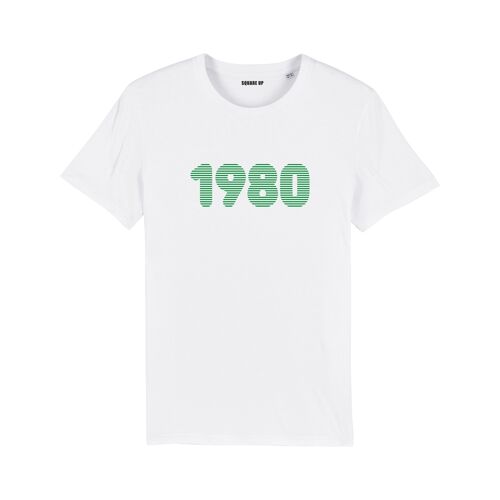 T-shirt "1980" - Homme - Couleur Blanc