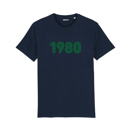 T-shirt "1980" - Homme - Couleur Bleu Marine