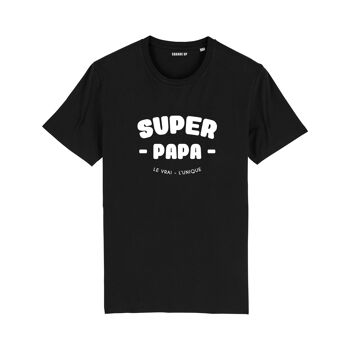 T shirt "Super Papa" - Homme - Couleur Noir