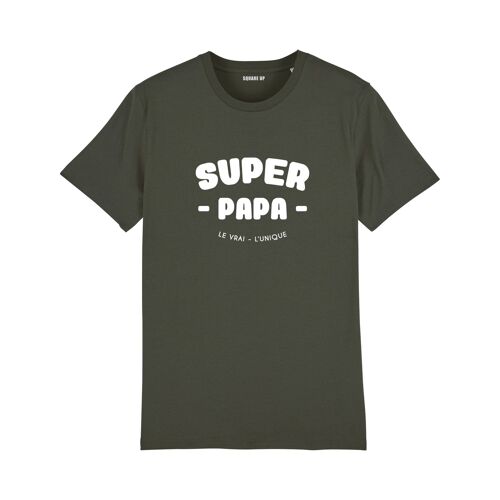 T shirt "Super Papa" - Homme - Couleur Kaki