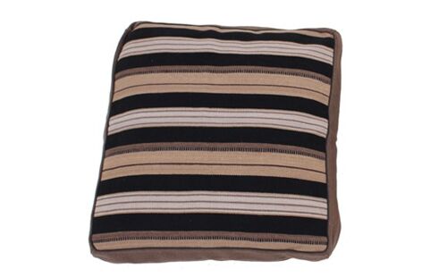 Hazan Kelim Cushion Stripes Brown Beige 90 x 90 cm