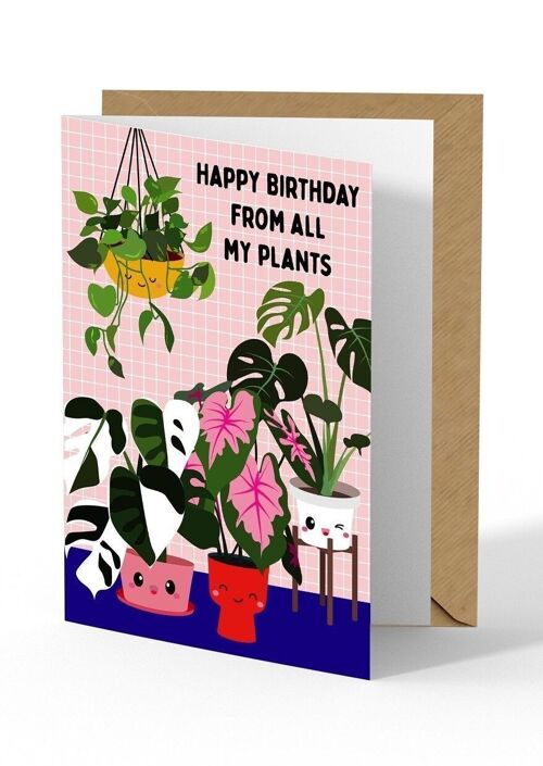 Greeting card plants birthday card perfect for crazy plant lovers