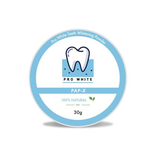 PAP-X Pro White Teeth Whitening Powder - VEGAN CERTIFIED BY THE VEGAN SOCIETY