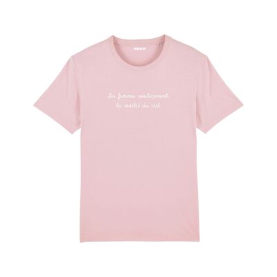 Tshirt Les femmes soutiennent la moitié du ciel - Couleur Rose