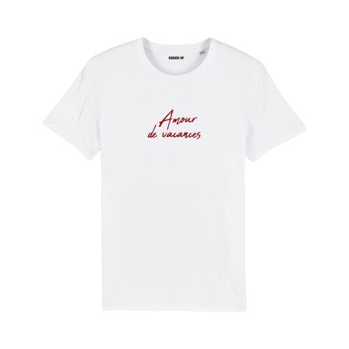 T-shirt à message "Amour de vacances" - Femme - Couleur Blanc
