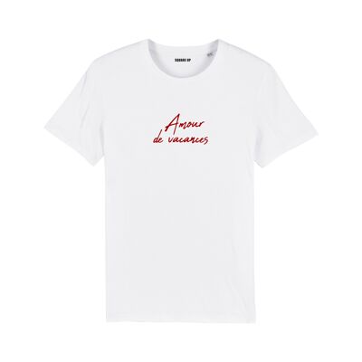 T-shirt à message "Amour de vacances" - Femme - Couleur Blanc