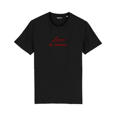 T-shirt à message "Amour de vacances" - Femme - Couleur Noir