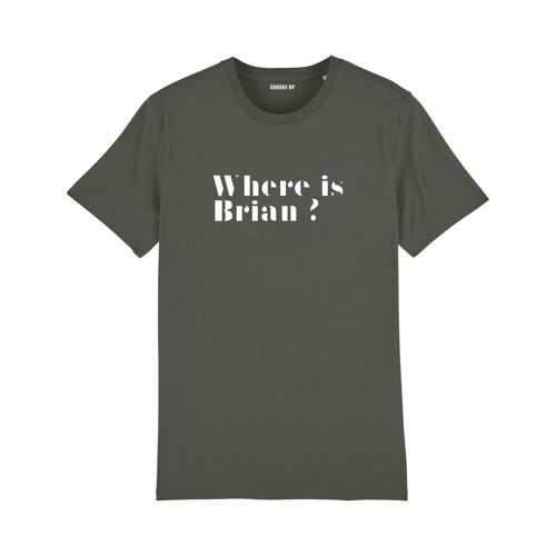 T-shirt "Where is Brian ?" - Femme - Couleur Kaki