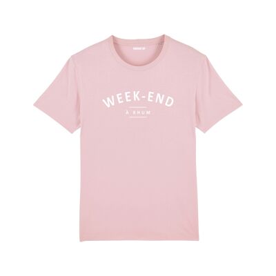 T-shirt "Week-end à Rhum" - Femme - Couleur Rose