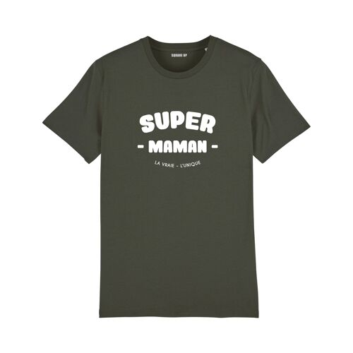 T-shirt "Super Maman" - Femme - Couleur Kaki