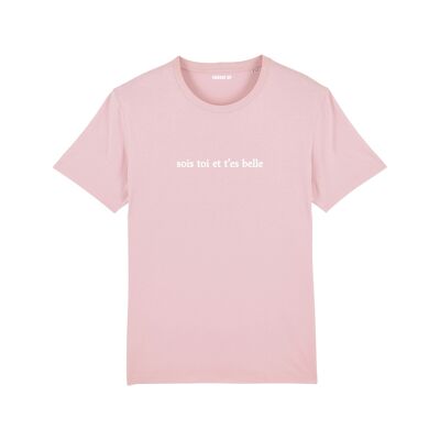 Camiseta "Sé tú y eres hermosa" - Mujer - Color rosa