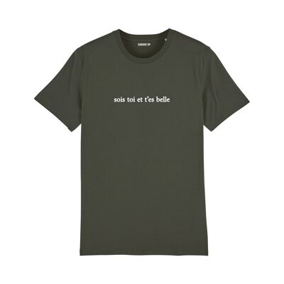 T-shirt "Sii te e sei bellissima" - Donna - Colore Kaki