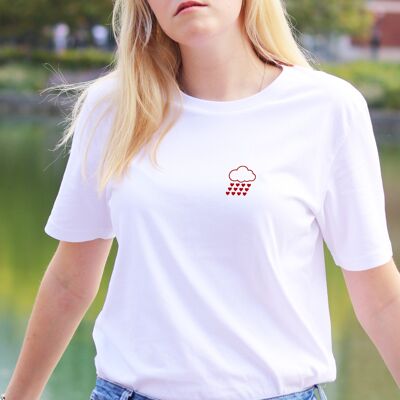 T-shirt "Heart Rain" - Donna - Colore Bianco