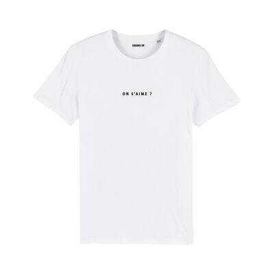 „Lieben wir uns?“ T-Shirt - Frau - Farbe Weiß
